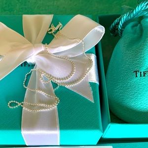 Tiffany & Co. 18inch Silver Ball Chain Small Pendant Necklace Silver box pouch